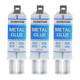 KEWEIYOW heavy duty metal glue bottle showing quick-set bonding capability