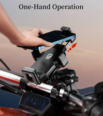 Kewig bike phone holder on handlebar demonstrates easy installation