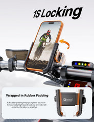 Kewig bike phone holder scratch-proof shields device on rough rides.