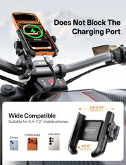 Kewig bike phone holder wide device compatibility across bikes and phones.
