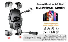 Easy installation on multiple handlebar sizes with two mounting bases