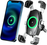 Kewig motorcycle phone mount assembly secures your device on the handlebars during rides.