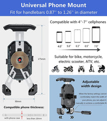 Kewig installation kit fitting handlebars or mirrors securely