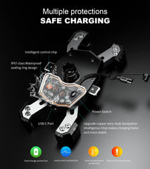 One-push auto-lock feature secures the phone with a quick release