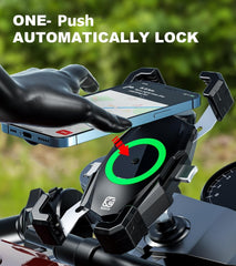 Kewig wireless charger 15W on mount keeps devices powered while you ride.
