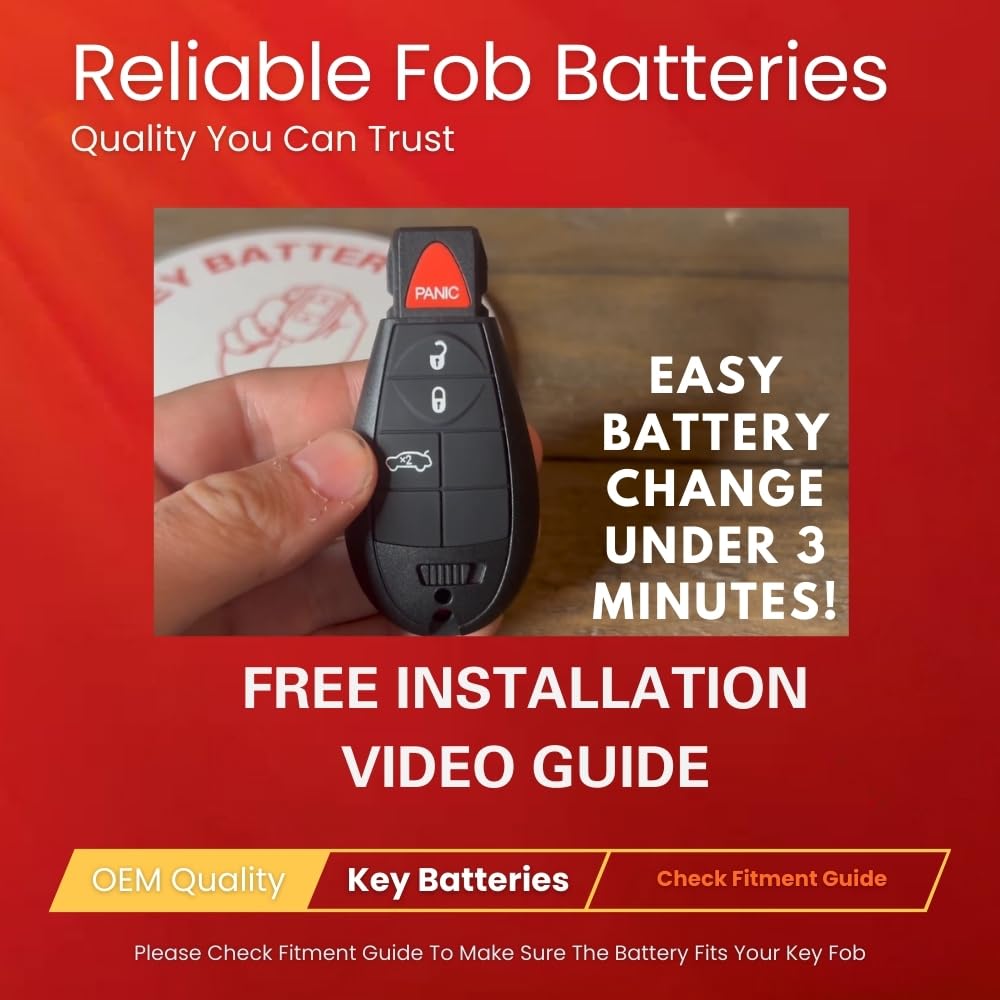 CR2032 fob battery for Dodge Durango by Key Battery Outlet provides consistent performance