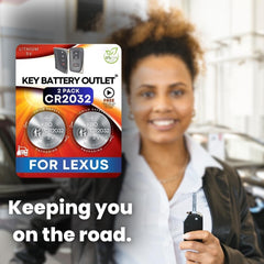 Key Battery Outlet two-pack keeps spare power ready for Lexus fobs.