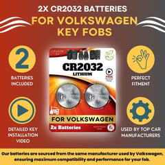 Precision flathead screwdriver included for easy VW key fob battery swap.