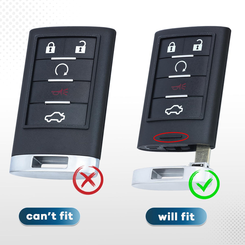 Keyecu replacement fob with FCC ID M3N5WY7777A label for Cadillac CTS/STS