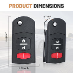 Keyecu open-keycase exterior view shows precise Mazda button placement