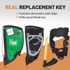 Keyecu remote board view showing 433MHz ID49 chip compatibility