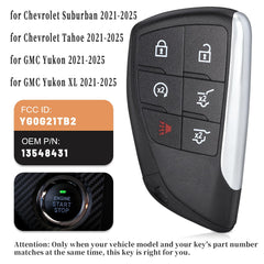 Keyecu replacement remote Suburban back view showing durable shell