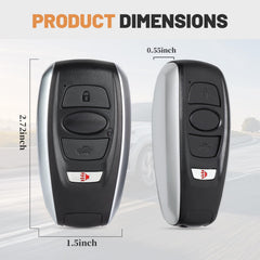 Keyecu Subaru remote fob beside uncut blade for programming readiness.
