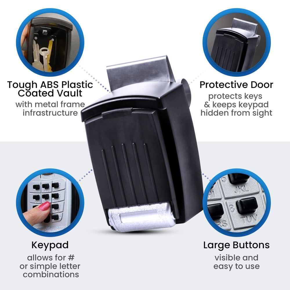 KeyGuard SL-591 open door reveals compact interior for keys and cards.