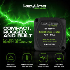 KeyLine Chargers 140A VSR relay enabling seamless power transfer
