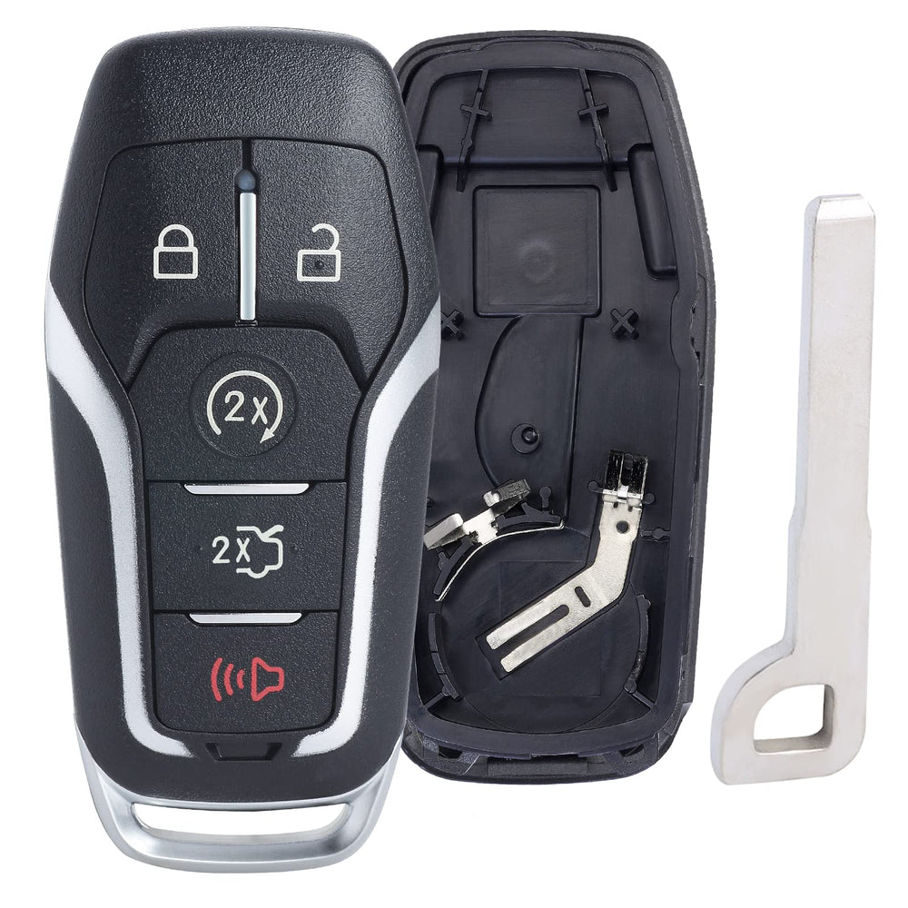 Keymall Ford Edge shell close-up shows durable, easy-install key fob cover that protects worn buttons.