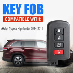 Keymall Highlander fob back view showing button layout for quick use