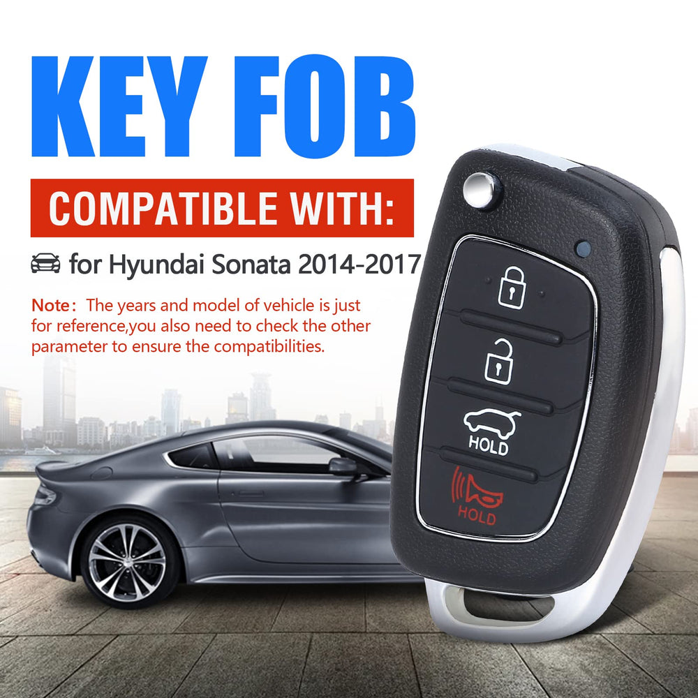 Keymall Hyundai Sonata back view remote fob design
