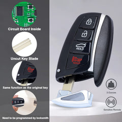 Keymall remote with four-button layout for lock, unlock, hatch, panic