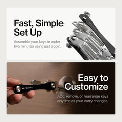 KeySmart Original Key Holder with expansion kit ready for up to fourteen keys.