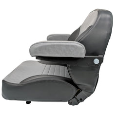 Keystone Seats Comfort Plus armrests close-up shows padded support for longer use.