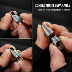 KeyUnity KA48 titanium keychain with 360° swivel reduces tangles and improves reach.