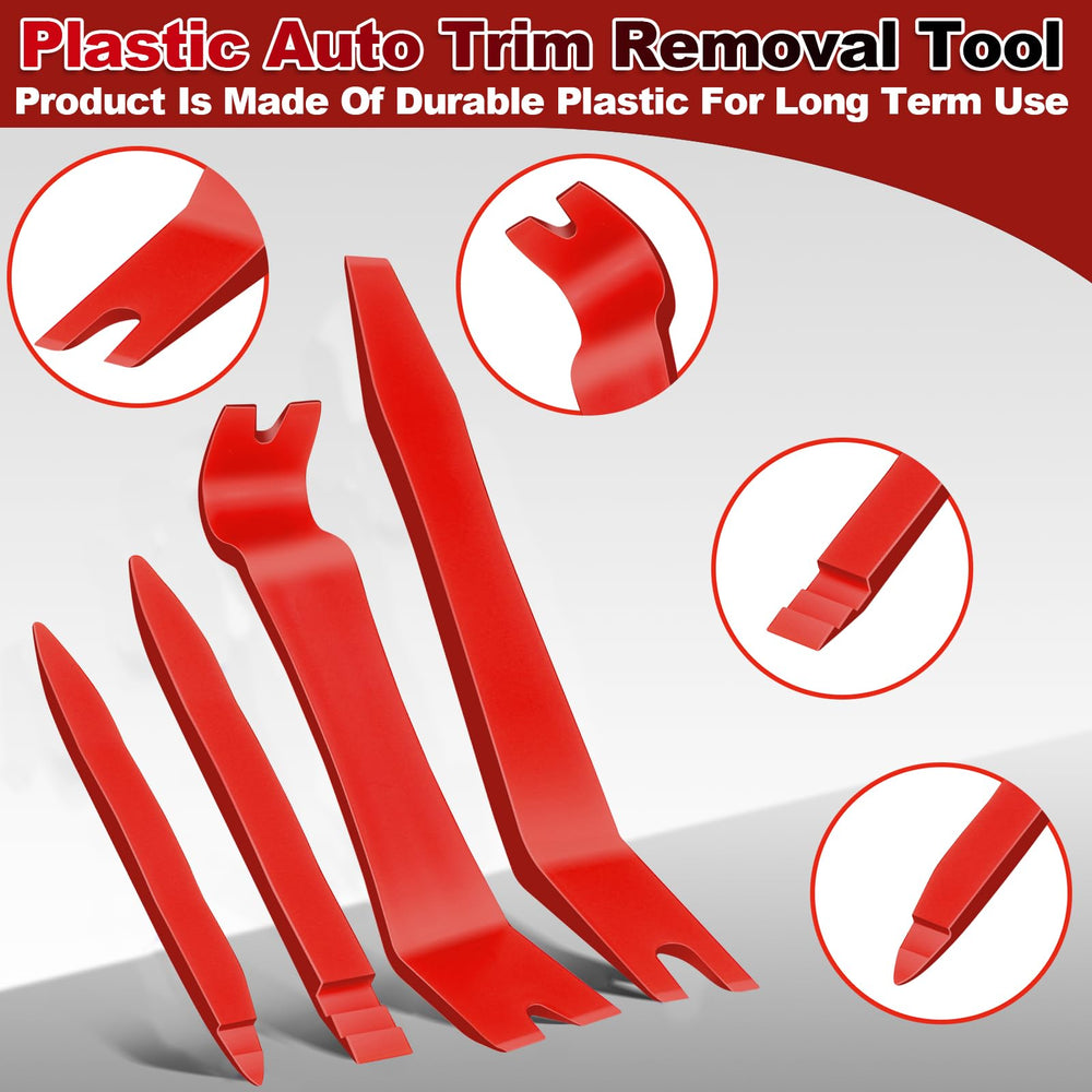 Keze auto trim removal kit in use during interior panel work.