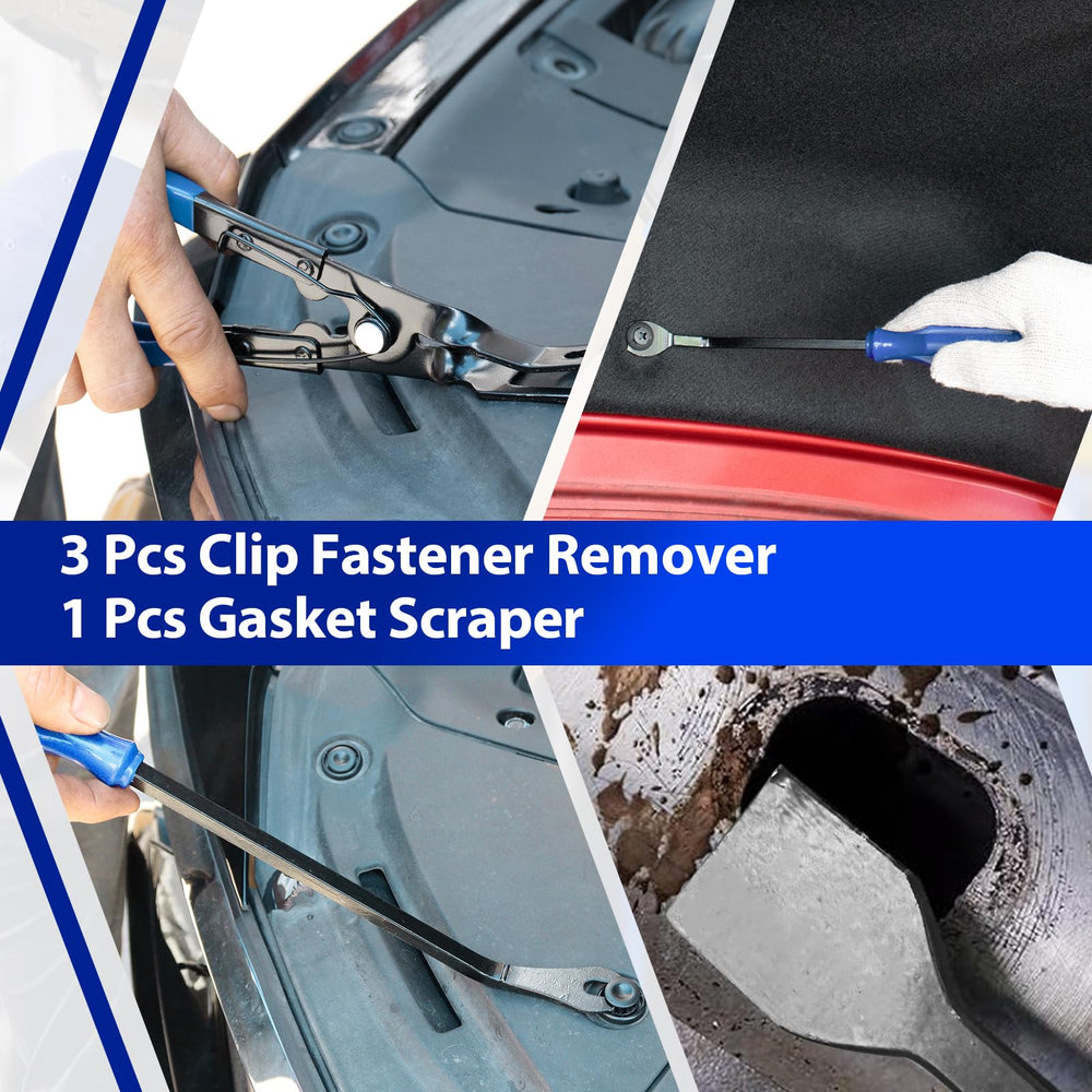 Keze clip pliers with 2-in-1 jaws for fastener removal.