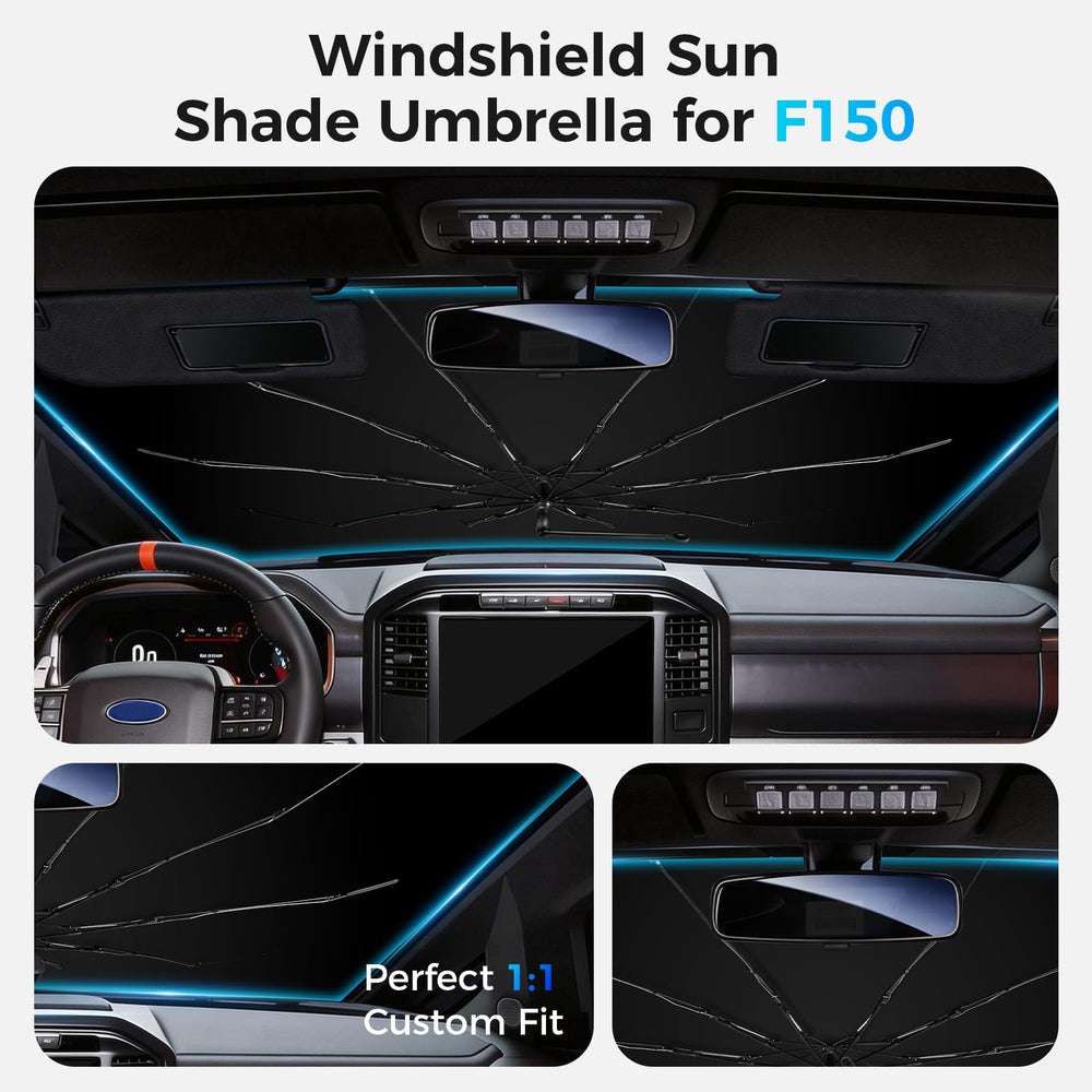 Kfonla UV-blocking material reduces sun damage and dashboard glare.