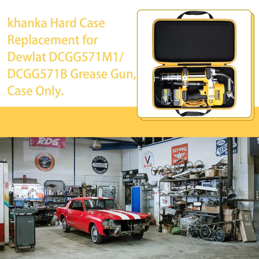 Double zipper access enables quick, reliable opening of the DeWalt grease gun case.