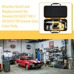 Double zipper access enables quick, reliable opening of the DeWalt grease gun case.