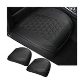 KHGUZ leather seat cover close-up front bottom protector reduces stains and wear.