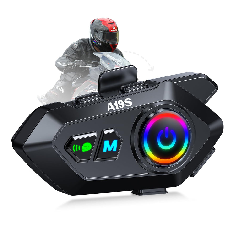 Khptop motorcycle headset with long-range intercom for group rides