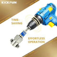 KickFun easy-attach system enables tool-free setup for faster adjustments.