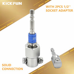 KickFun half-inch drive socket adapter demonstrates versatile drill compatibility.