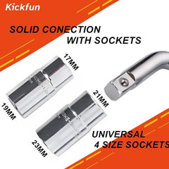 KickFun two double-ended sockets cover four sizes for broad wheel-nut fit.