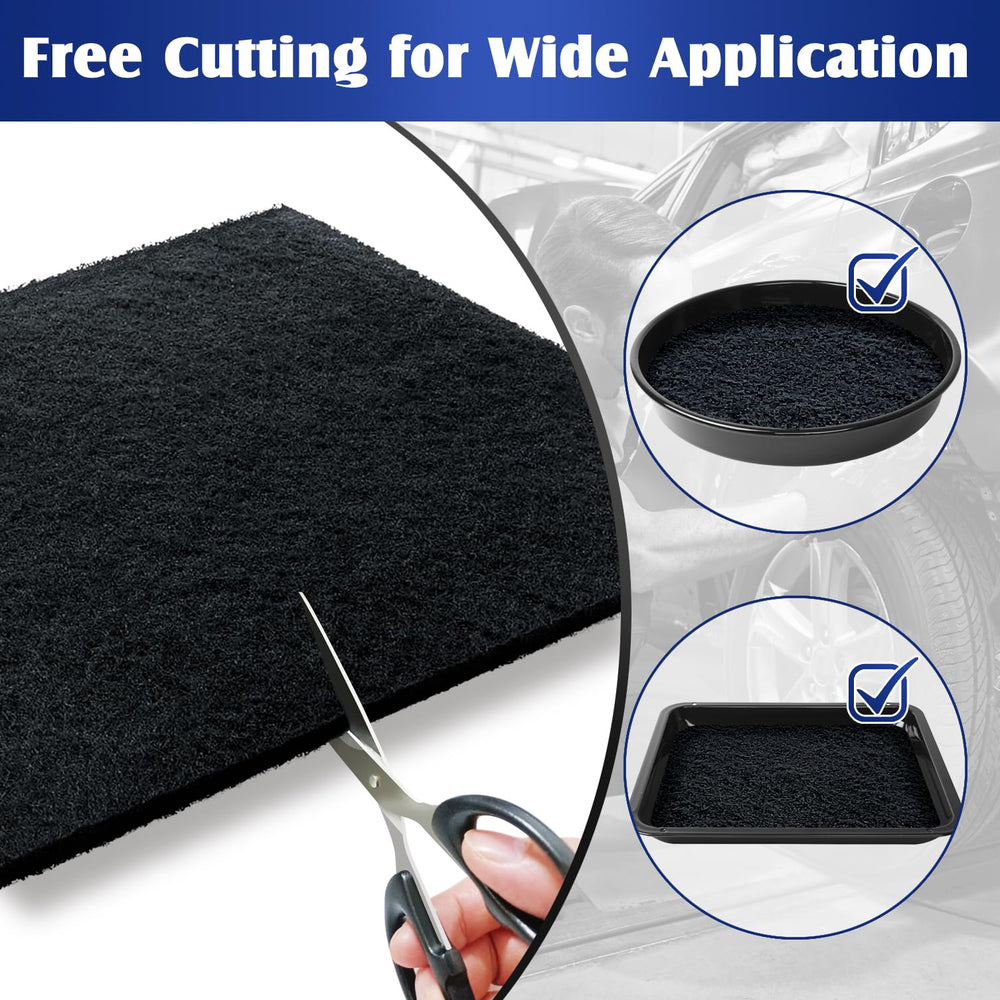Cut-to-size Kidum oil pad demonstrating easy customization for pans
