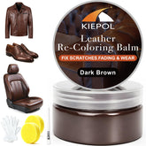 KIEPOL dark brown leather dye jar for seamless color matching