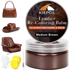 KIEPOL leather repair kit full set for quick color restoration on worn surfaces.