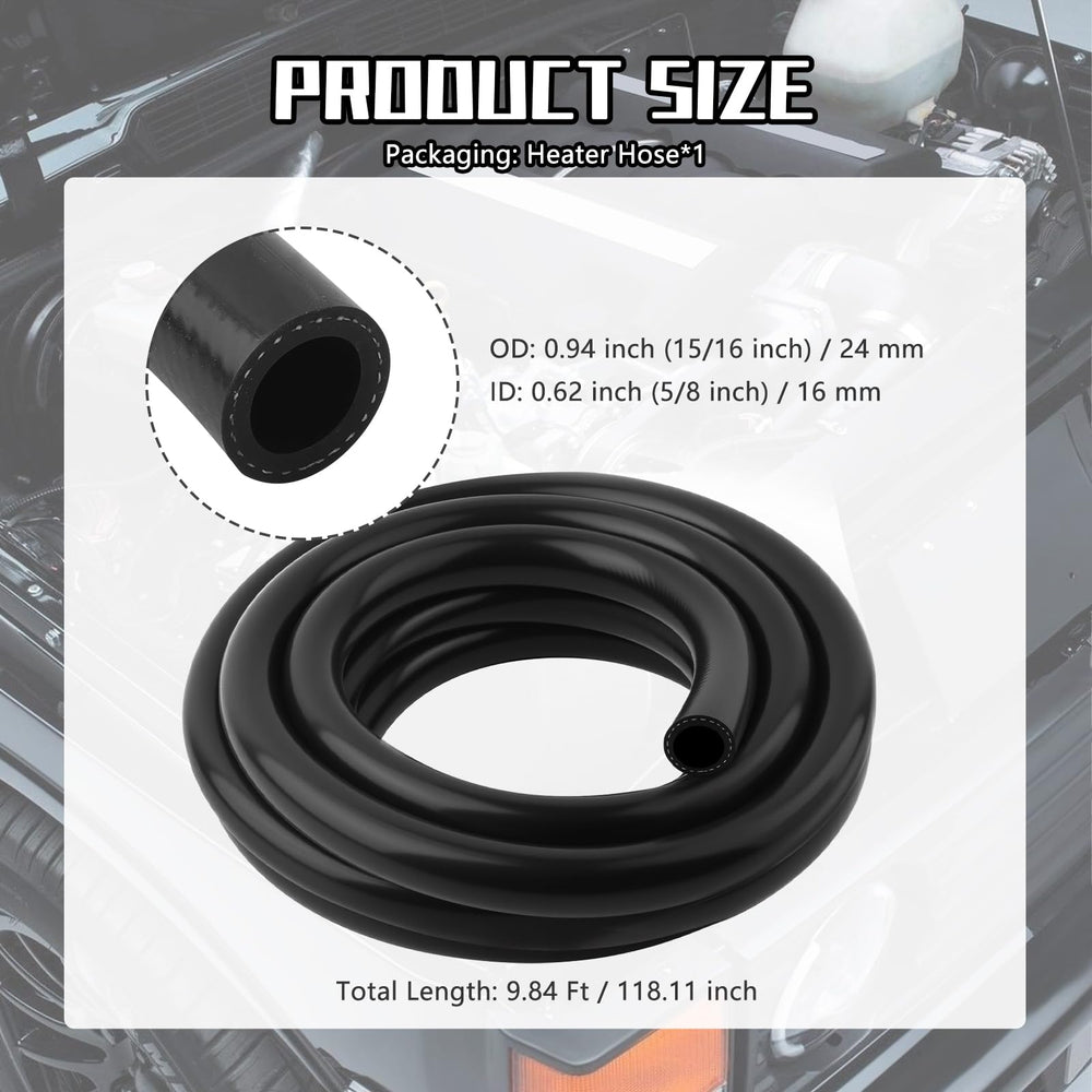 KIFIDAN heater hose 16mm inner diameter fits compact engine connections.