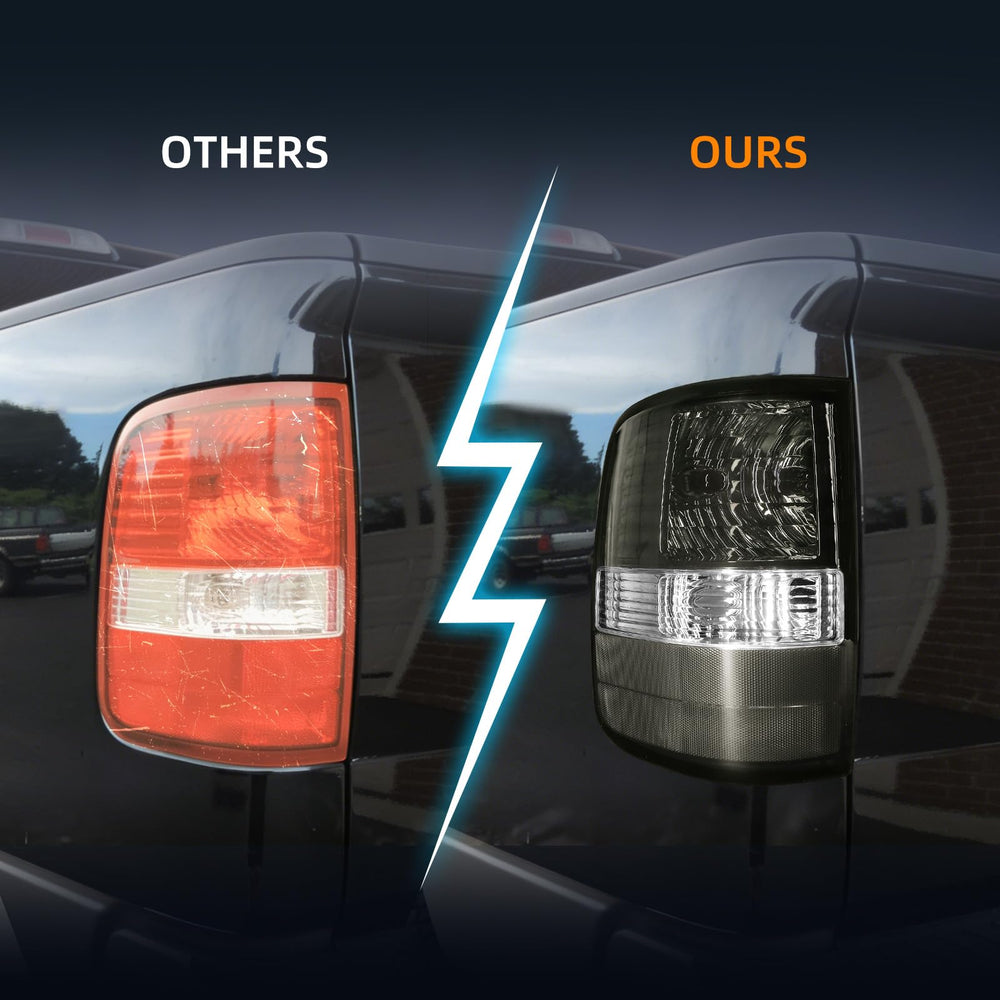 KIGEMOS smoked tail lights provide clear night visibility and signaling.