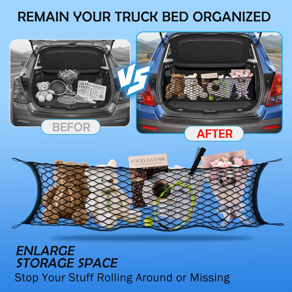KimCarley cargo net carabiners show quick, tool-free installation with secure attachment.