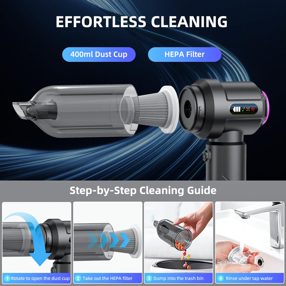 Kimdog lightweight handheld vacuum shown in a glove box ready to travel