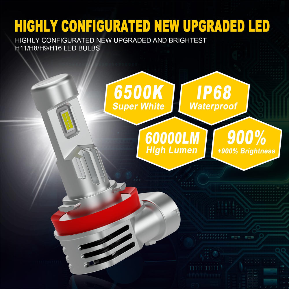 KIMLATAR H11 bulb with cooling fan system in action.