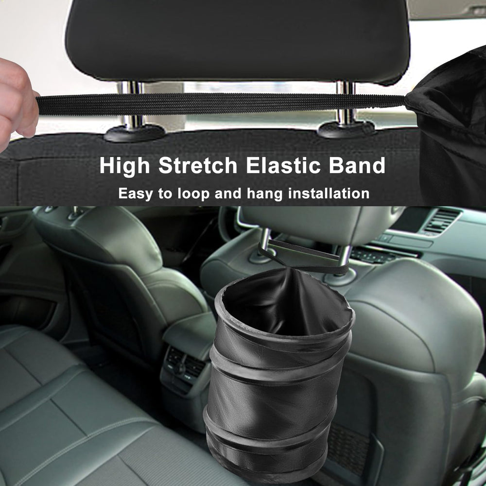 Kincown car trash bin bottom Velcro secures to seats for stability.