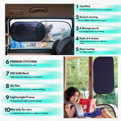 Kinder Fluff static cling shade attaches without suction to glass