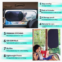 Kinder Fluff transparent window shade maintains visibility while blocking UV.