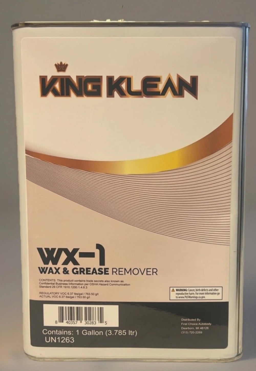 King Klean surface prep remover bottle; removes wax and grease for clean sanding prep
