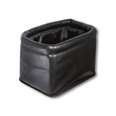 KINGBERWI leather car trash can with compact cuboid design for clutter-free interior