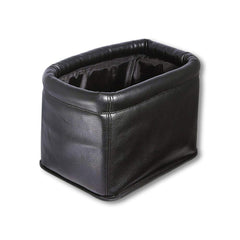 KINGBERWI leather car trash can with compact cuboid design for clutter-free interior